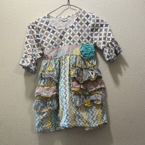 Colorful Patterned Kids Dress